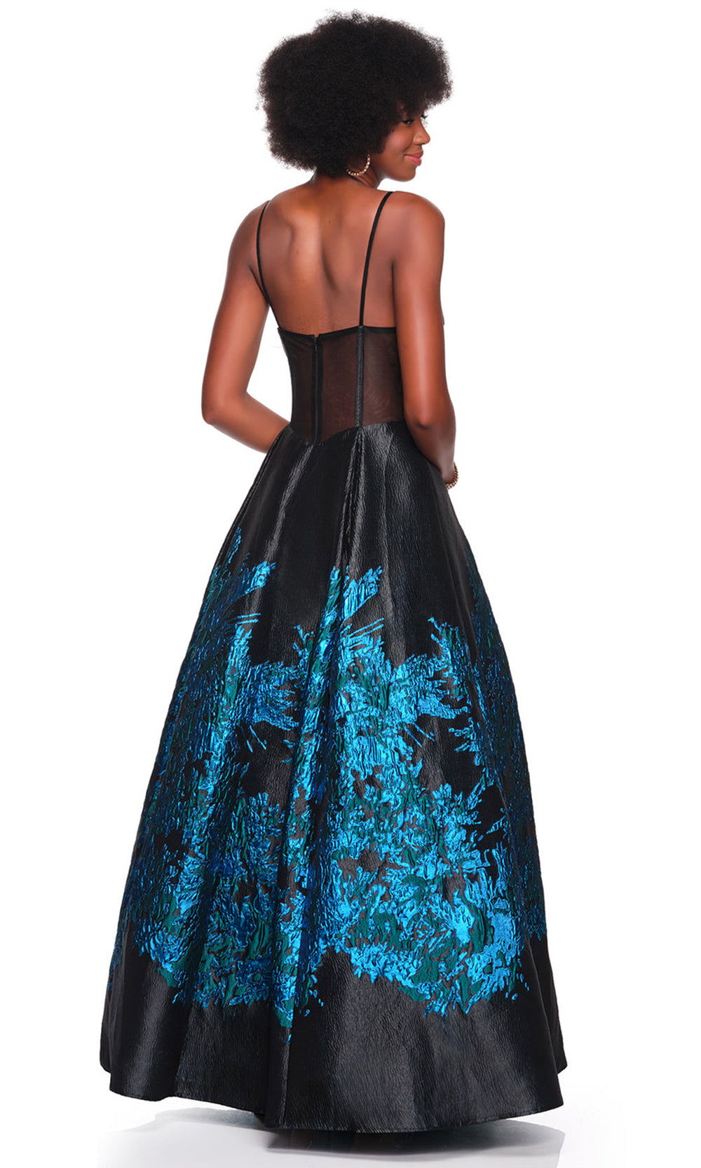 Dave & Johnny 12702 - Sweetheart Pleated Brocade Ballgown Ball Gowns