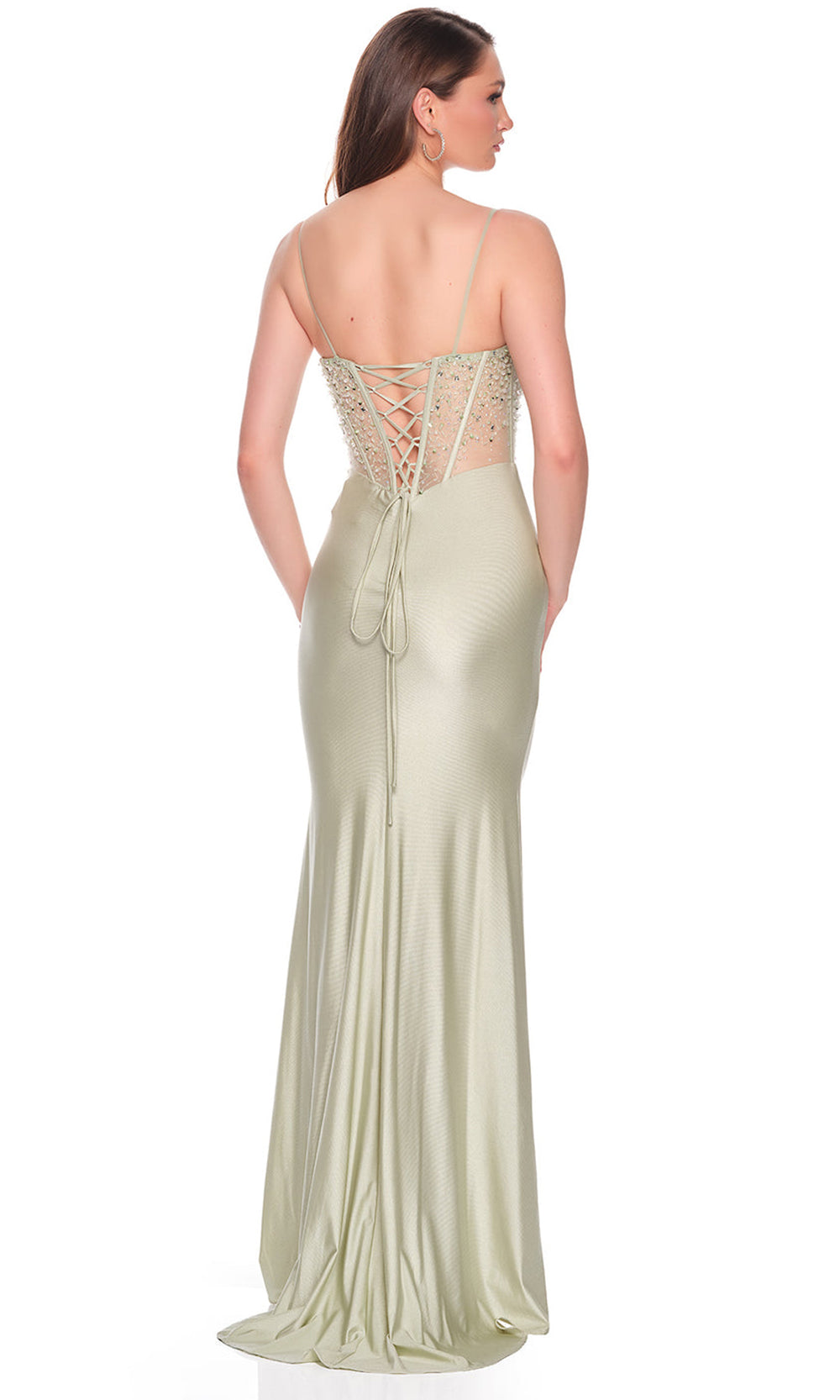 Dave & Johnny 12704 - Scoop Neck Wrap-Style Prom Gown Prom Dresses