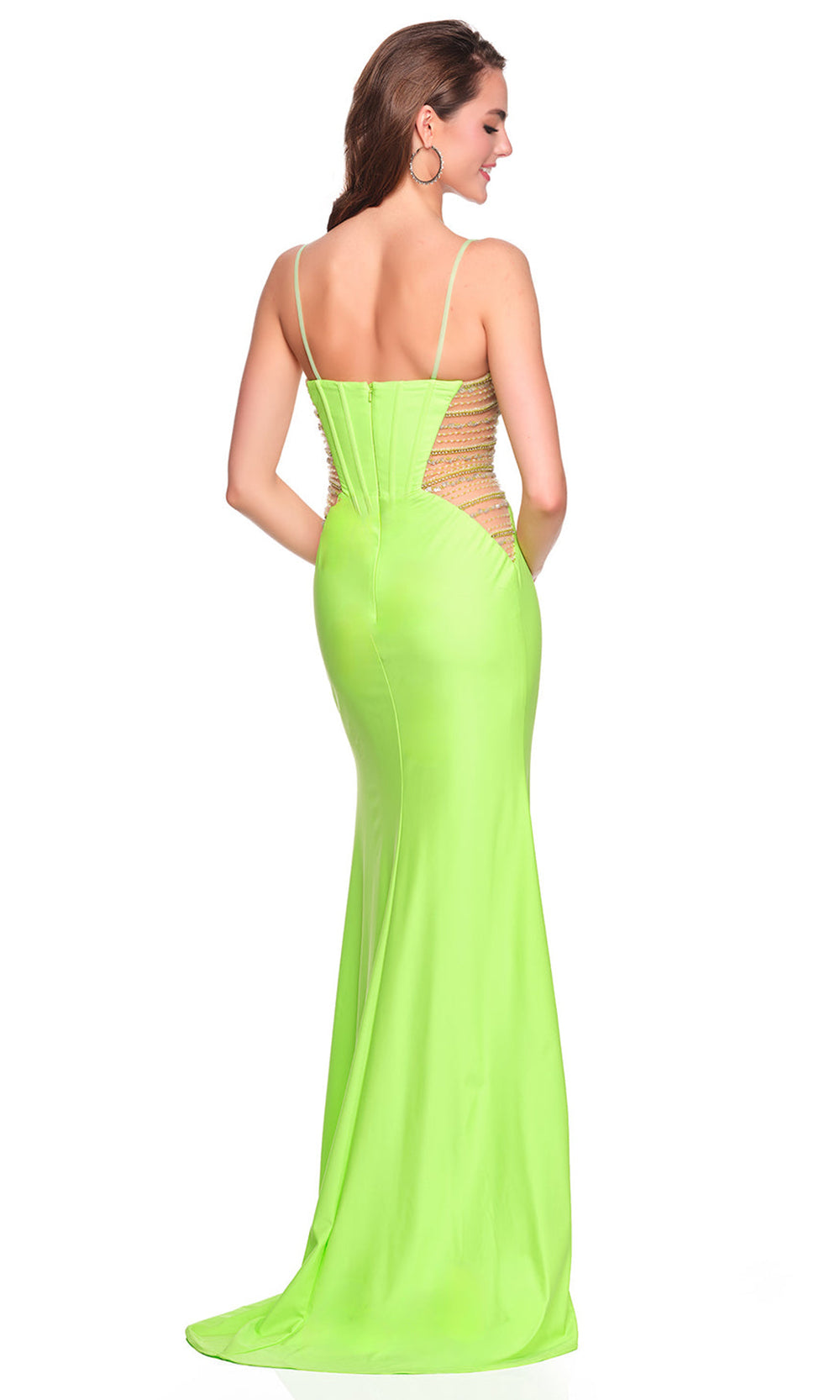 Dave & Johnny 12710 - Embellished Panel Sleeveless Sheath Gown Prom Dresses