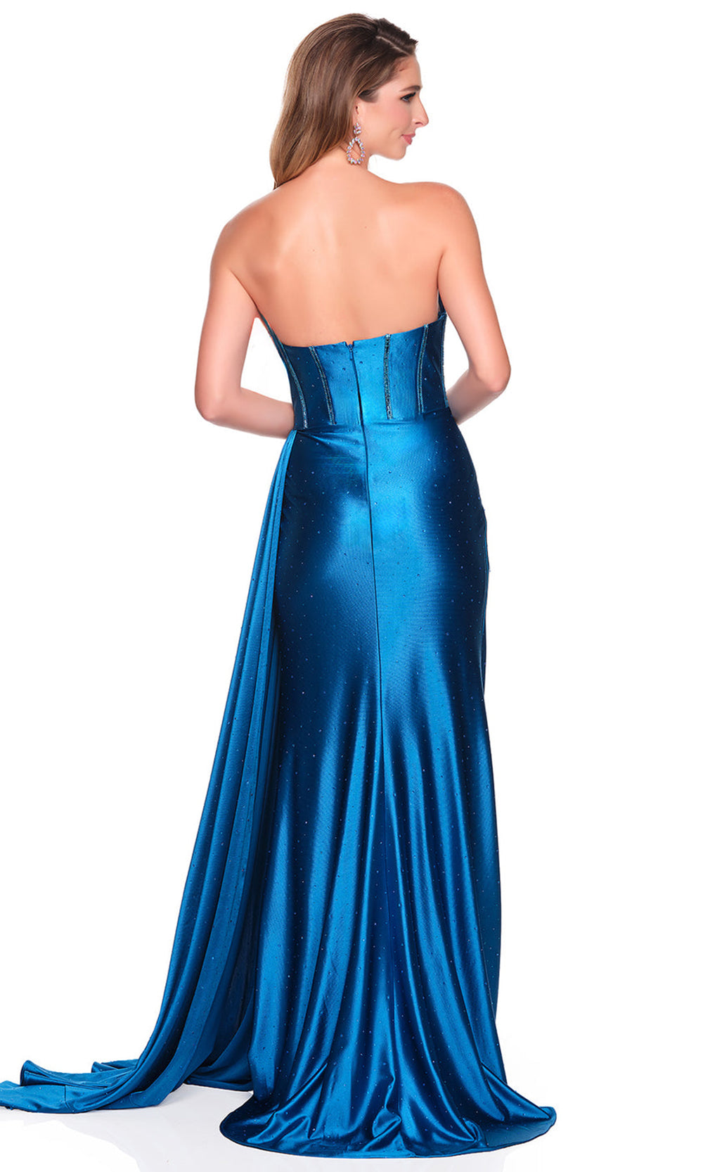 Dave & Johnny 12721 - Basque Sweetheart Charmeuse Prom Gown Prom Dresses