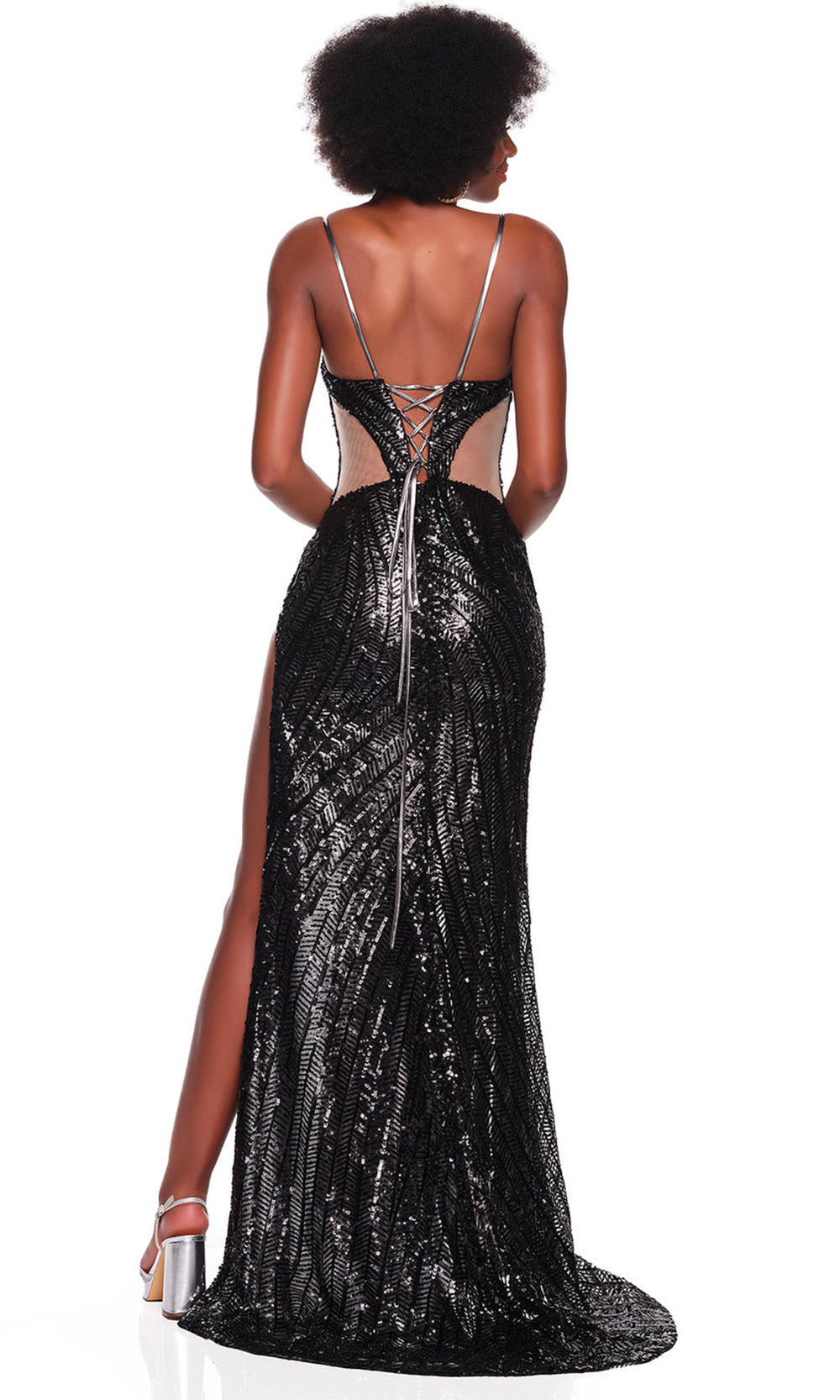 Dave & Johnny 12739 - Sparkling Fitted Spaghetti Strap Dress Prom Dresses