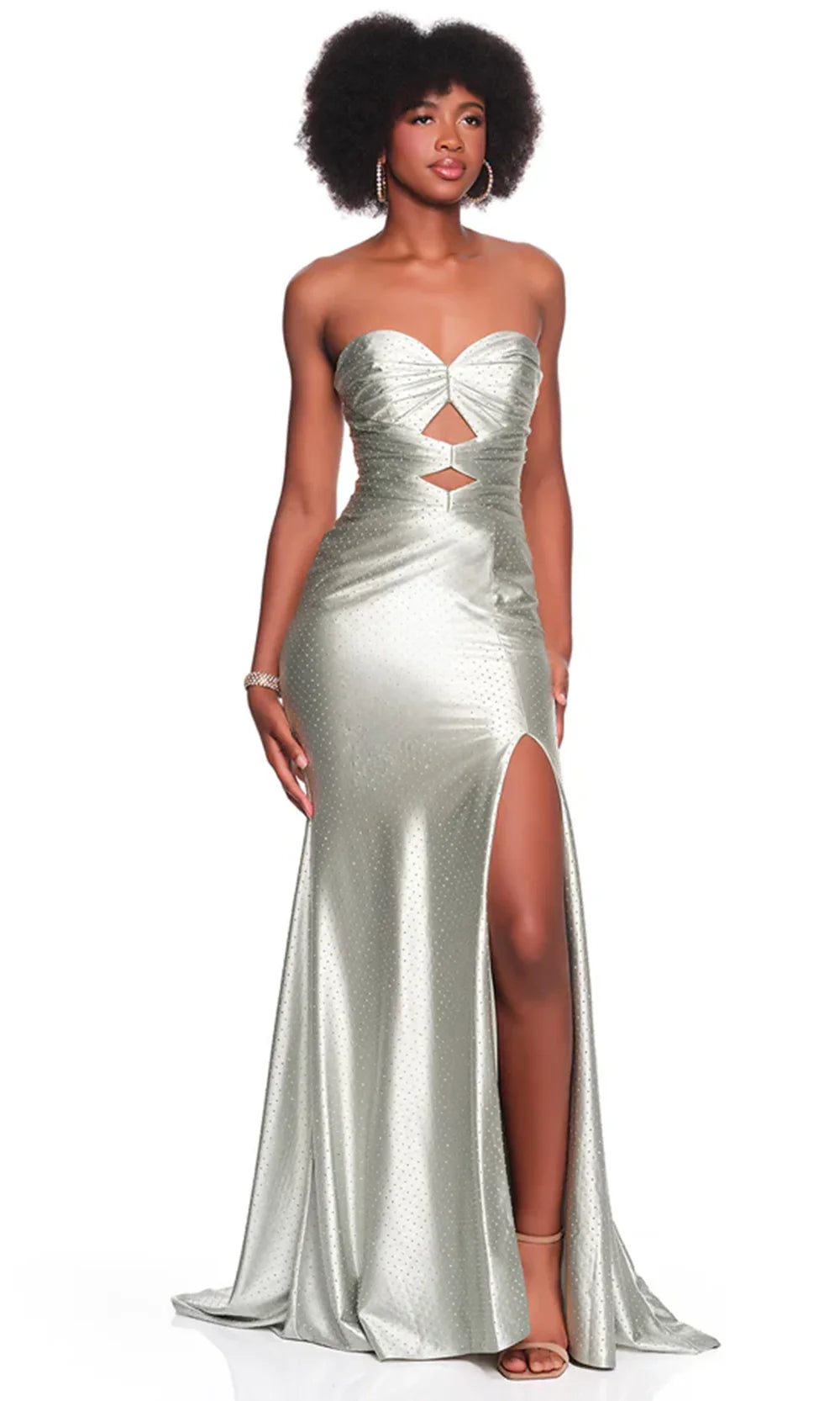 Dave & Johnny 12779 - Long Strapless Beaded Sheath Dress Special Occasion Dress