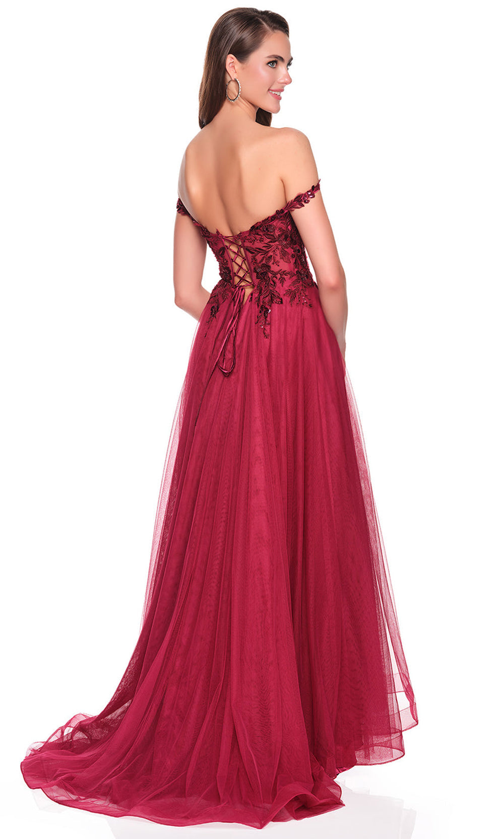 Dave & Johnny 12808 - Beaded Embroidered Tulle Sweetheart Gown Prom Dresses