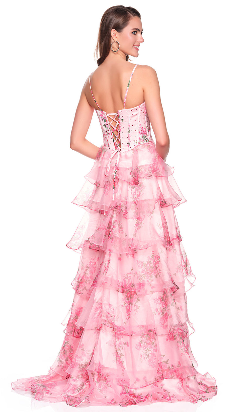 Dave & Johnny 12941 - Printed Sweetheart Long A-Line Dress Prom Dresses