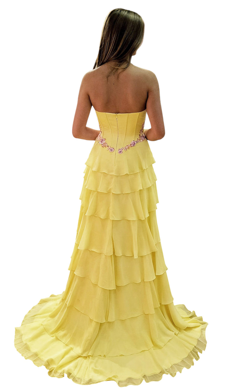 Dave & Johnny 12966 - A-Line Floral Embellished Prom Dress Prom Dresses
