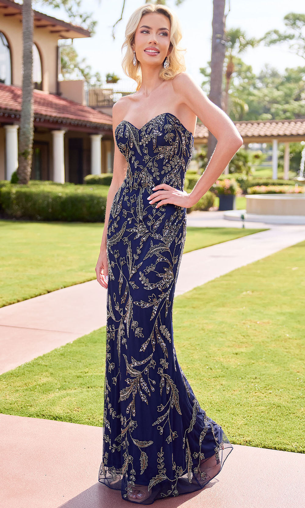 Primavera Couture 13161 - Fitted Sweetheart Sheath Formal Dress