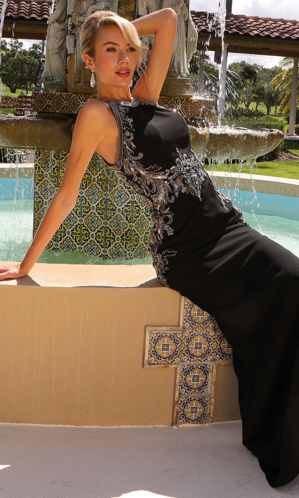 Primavera Couture 13167 - Racerback Beaded Ornate Formal Dress Formal Gowns