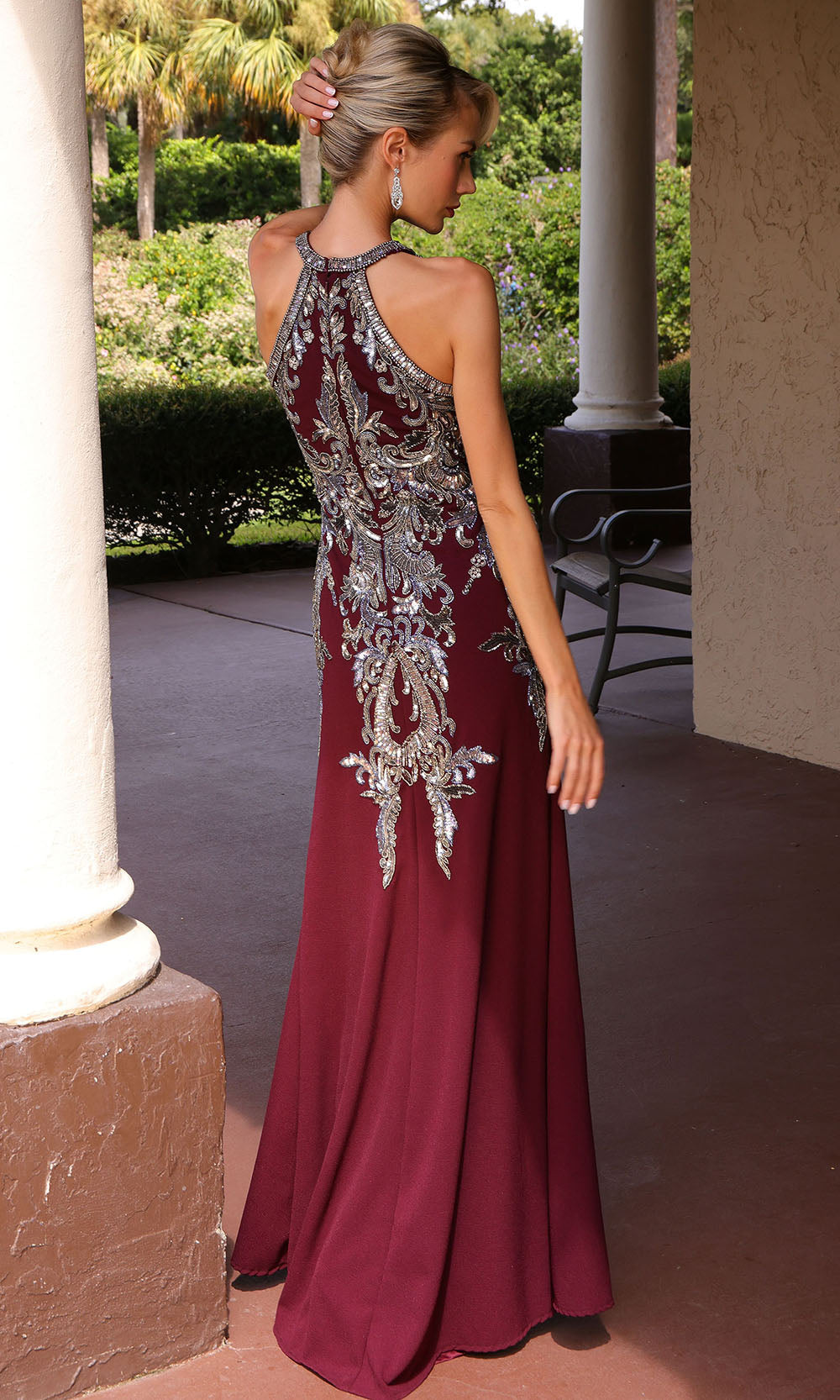 Primavera Couture 13167 - Racerback Beaded Ornate Formal Dress Formal Gowns
