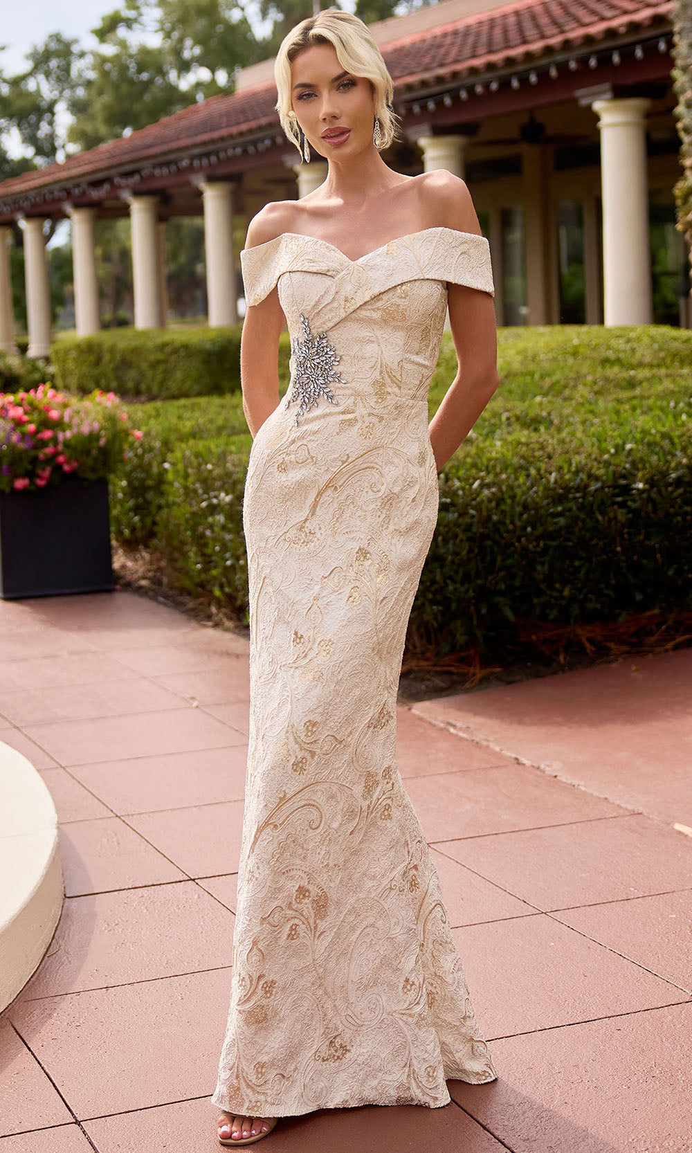 Primavera Couture 13174 - Sweetheart Sheath Dress with Beaded Accent Mother of the Bride Dresses