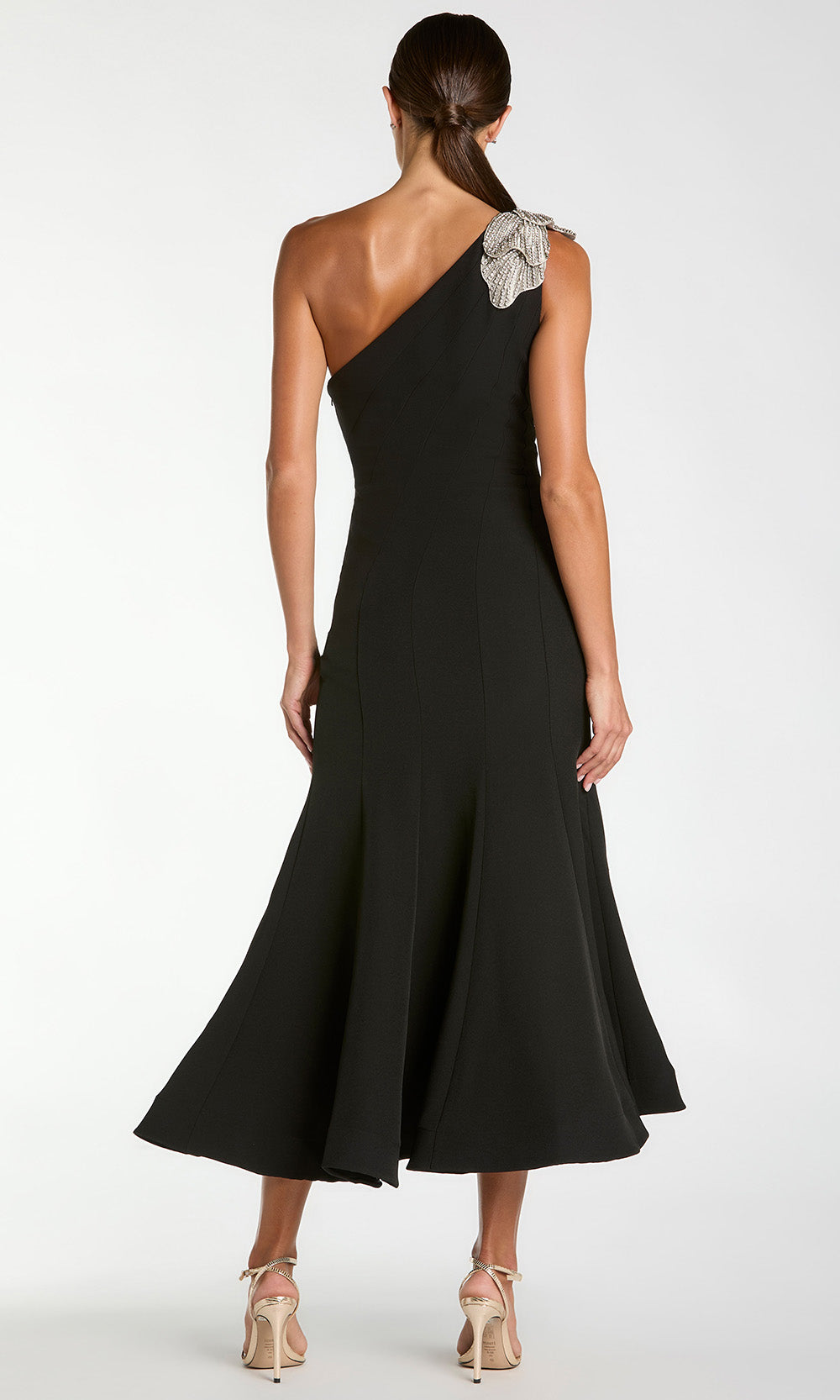 Mac Duggal 13221 - Crystal Flower One Shoulder Dress Cocktail Dresses in Black
