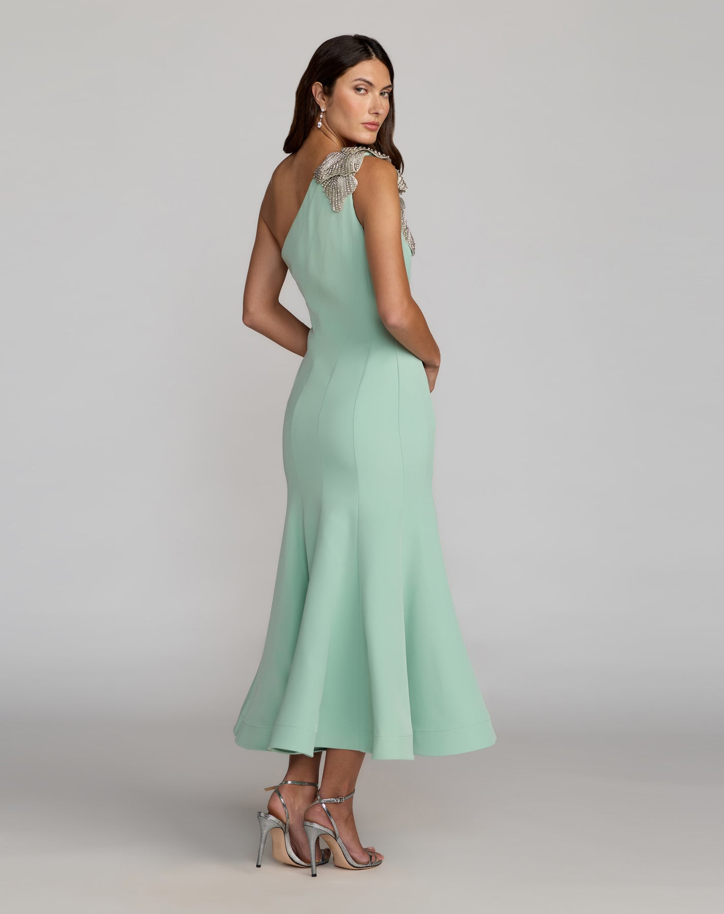 Mac Duggal 13221 - Crystal Flower One Shoulder Dress