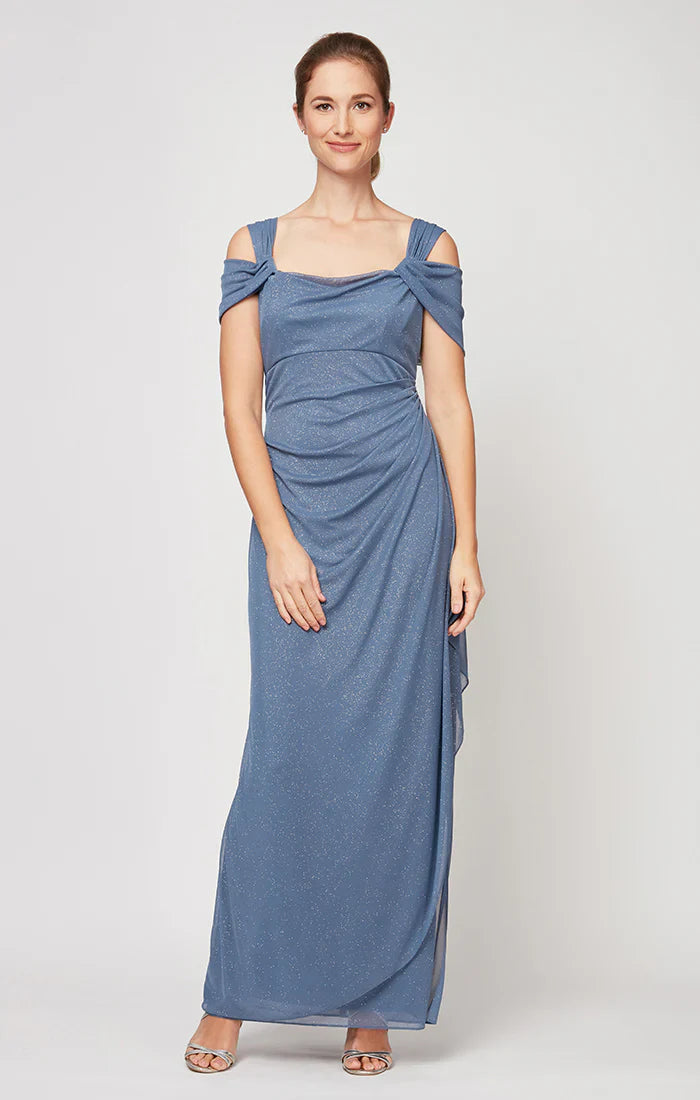 Alex Evenings - 133026 Shimmering Square Neck Formal Dress