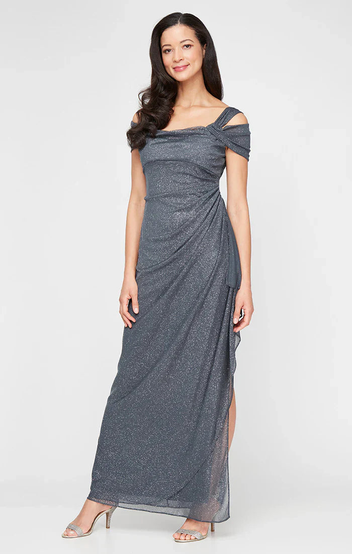 Alex Evenings - 133026 Shimmering Square Neck Formal Dress