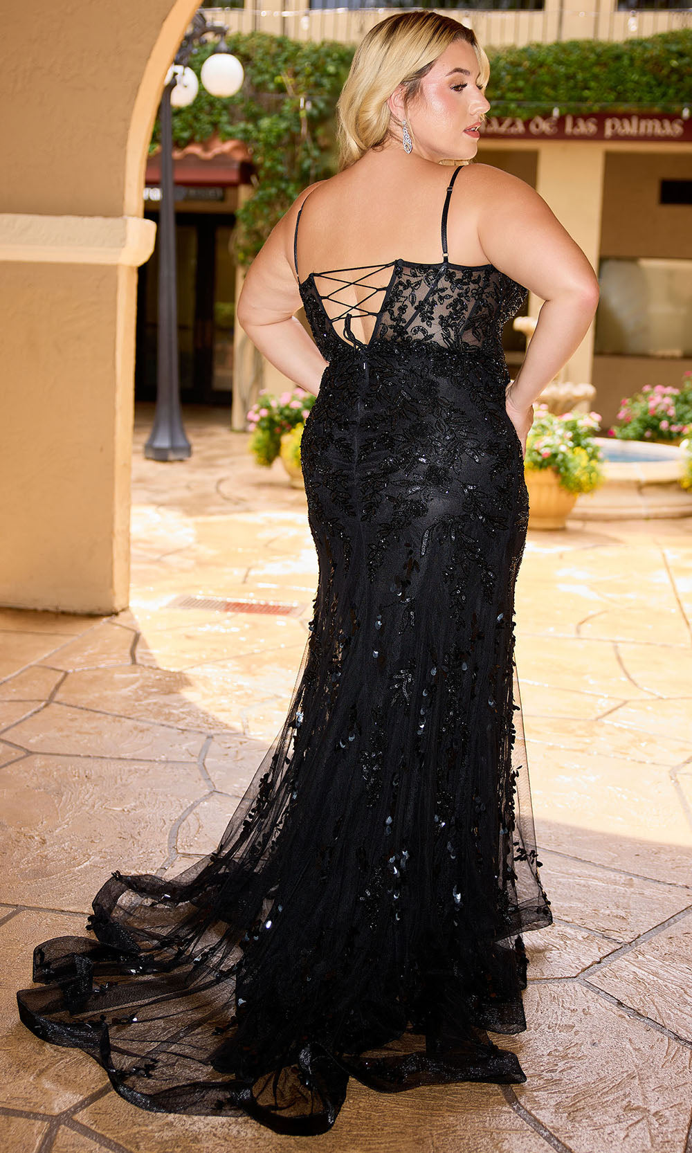 Primavera Couture 14106 - Sleeveless Lace-Up Back Prom Dress Prom Dresses