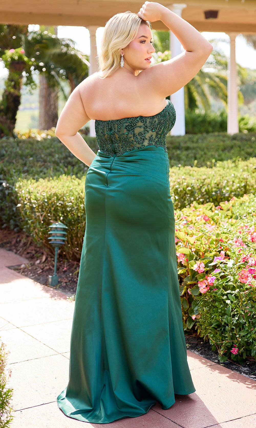 Primavera Couture 14109 - Sweetheart High Slit Dress with Beading Prom Dresses