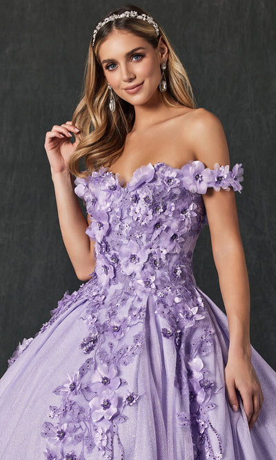 Juliet Dresses 1433 - Sweetheart Floral Quinceanera Gown Ball Gowns