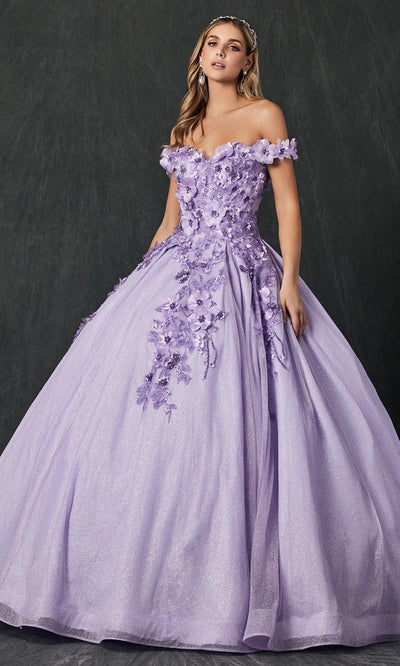 Juliet Dresses 1433 - Sweetheart Floral Quinceanera Gown Ball Gowns