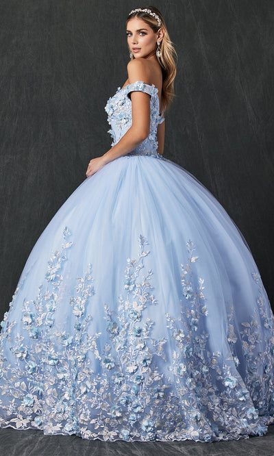 Juliet Dresses 1434 - Sweetheart Embellished 3D Flower Gown Quinceanera Dresses