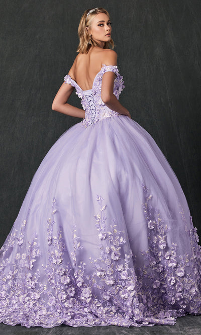 Juliet Dresses 1434 - Sweetheart Embellished 3D Flower Gown Quinceanera Dresses