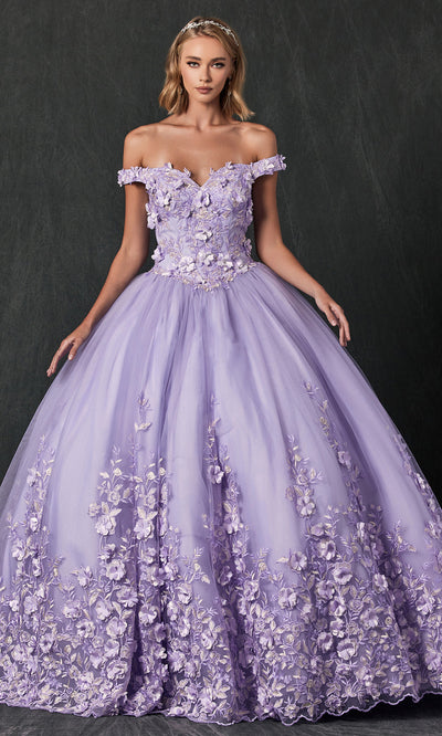 Juliet Dresses 1434 - Sweetheart Embellished 3D Flower Gown Quinceanera Dresses