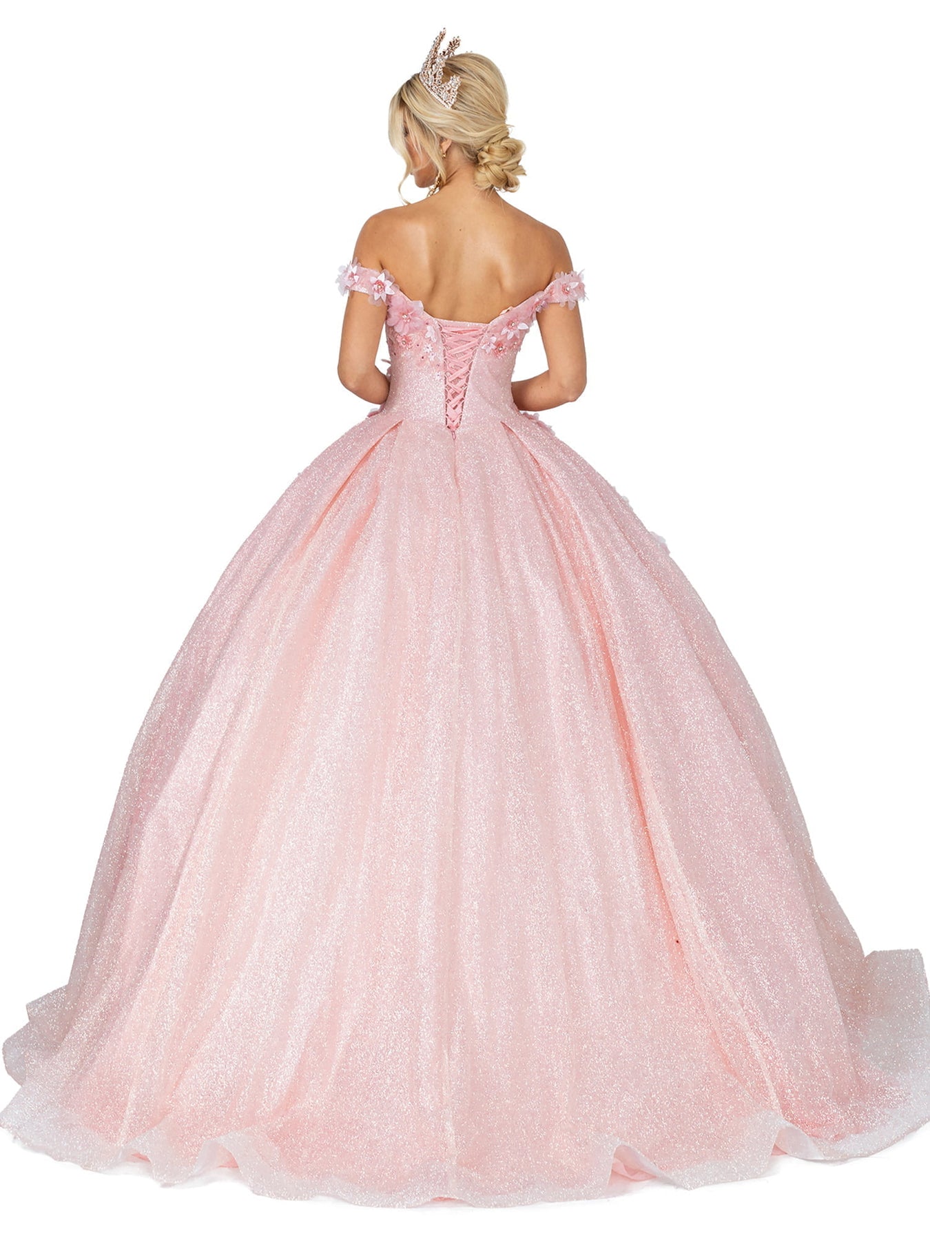 Dancing Queen - 1527 Beaded Floral Appliqued Quinceanera Gown