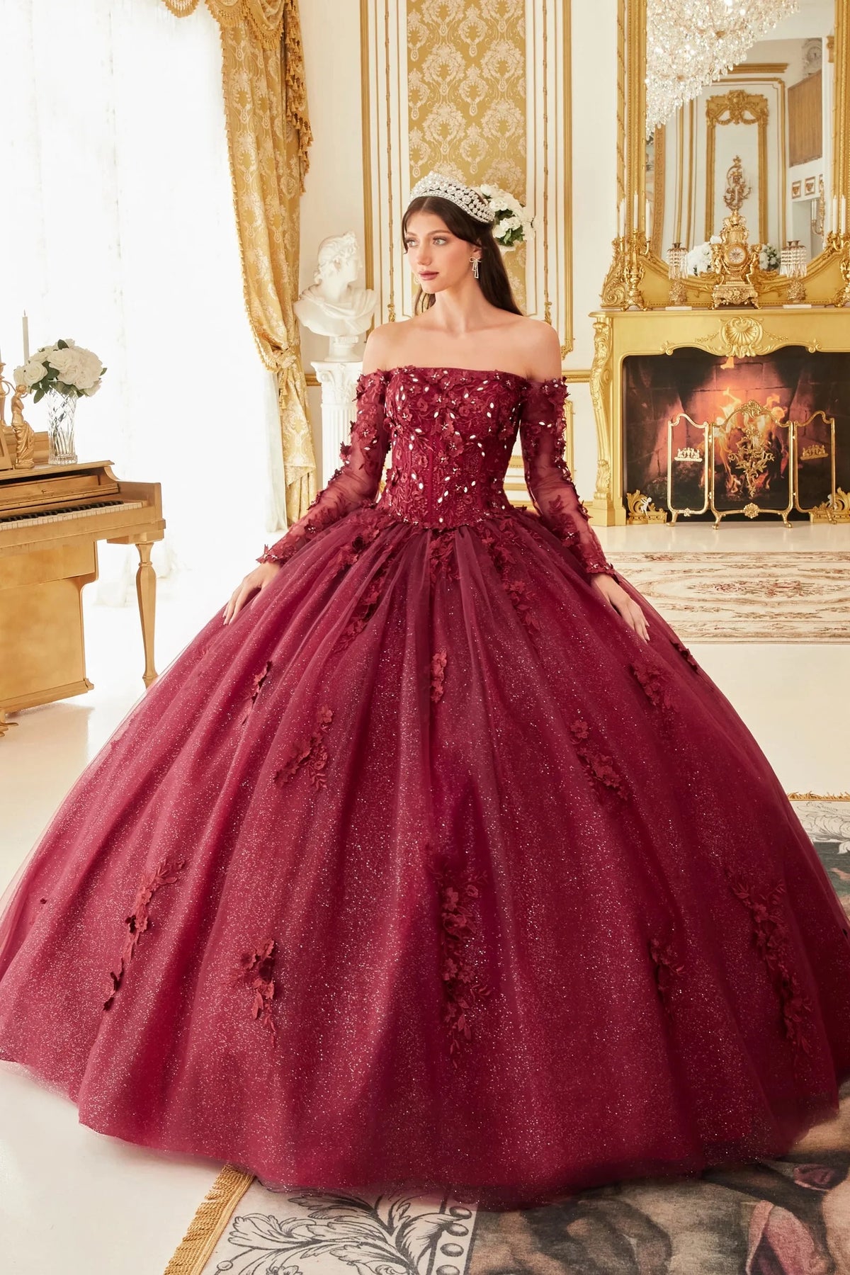 Ladivine 15706 - Long Sleeve Ballgown
