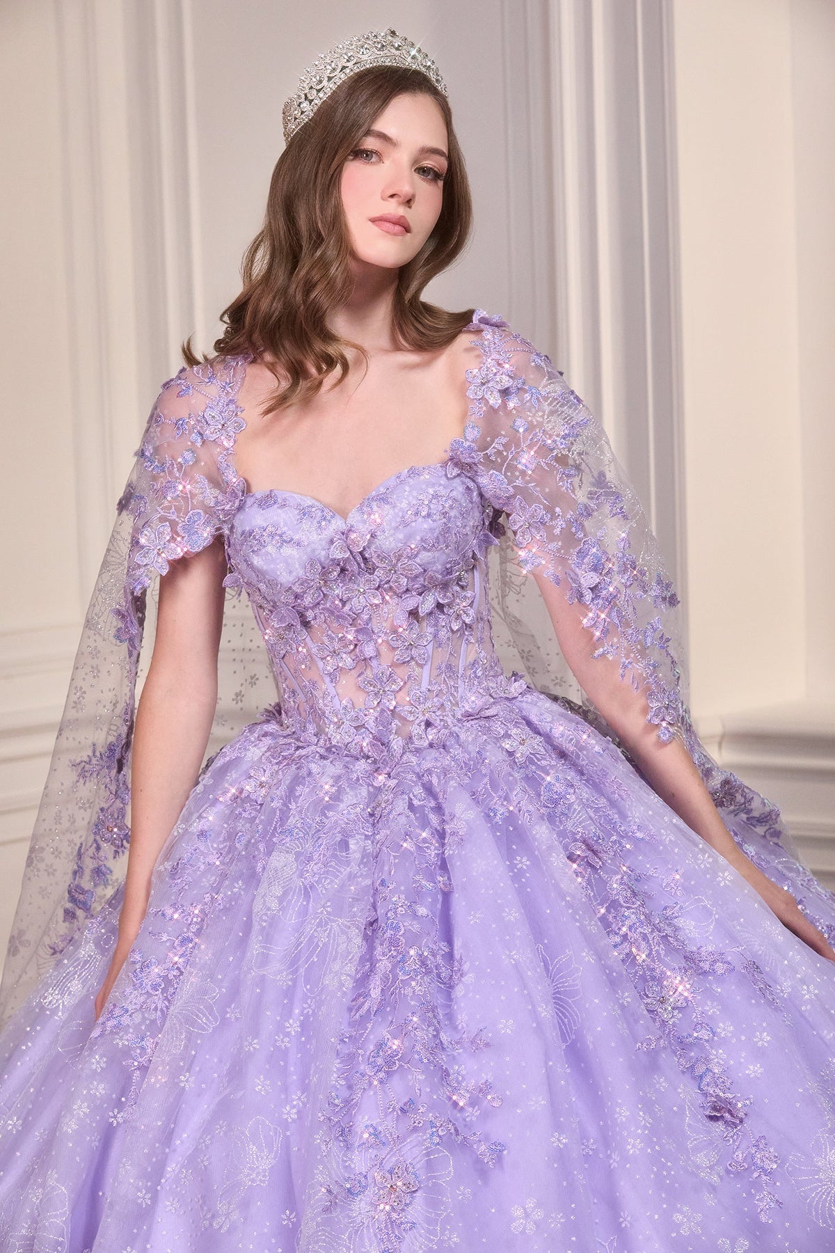 Ladivine 15719 - Sheer Corset Ballgown