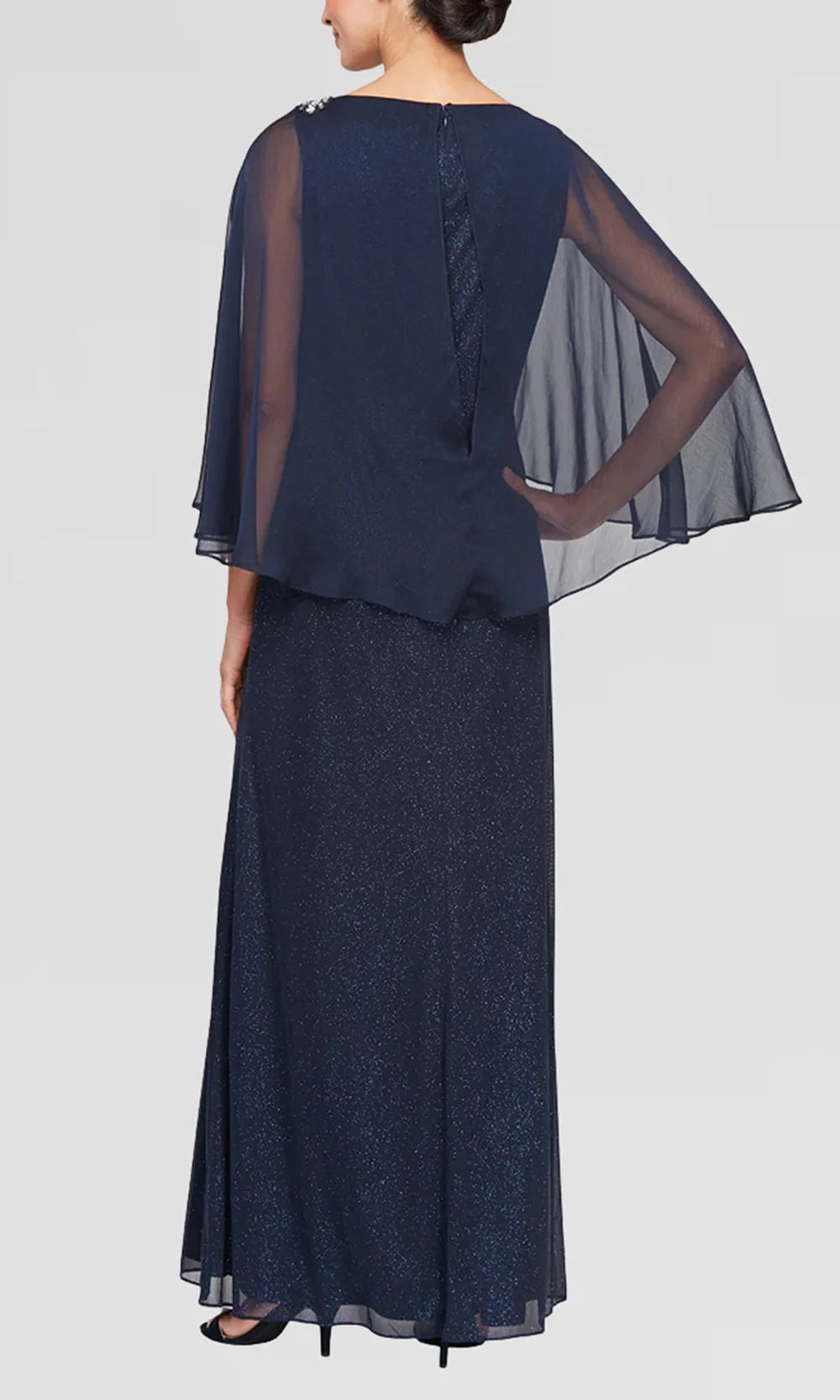 S.L. Fashions Dresses (SLNY) 9433256 - Column Bateau Formal Dress Evening Dresses in Blue and 
