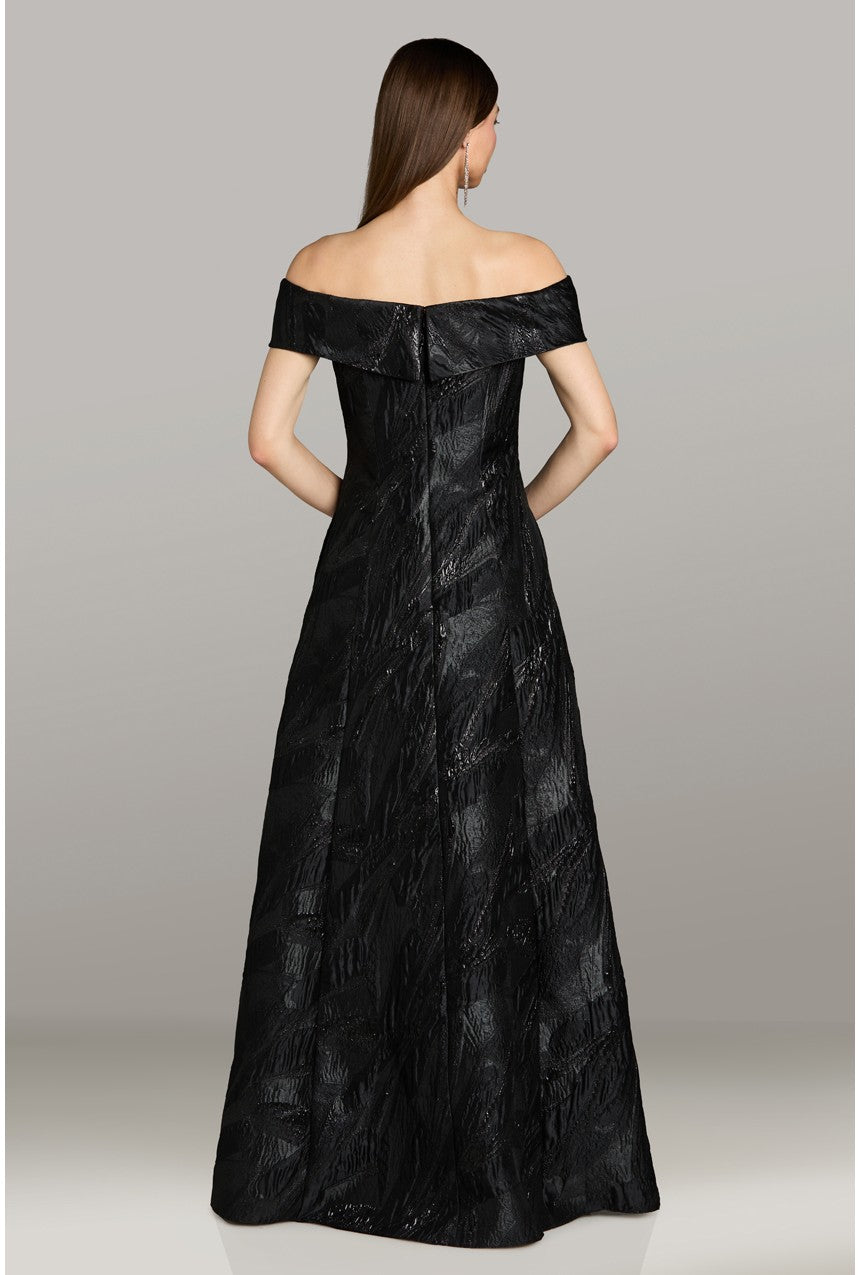 Feriani Couture 18339 - Off Shoulder A-Line Evening Gown