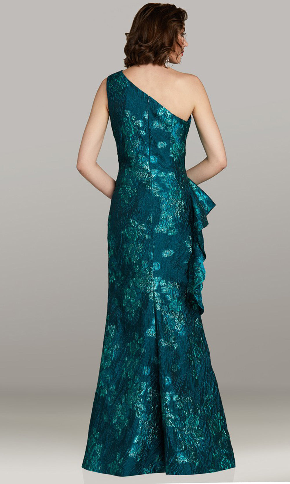 Feriani Couture 18443 - Sleeveless Textured Mermaid Dress Mother of the Bride Dresses in Emerald 