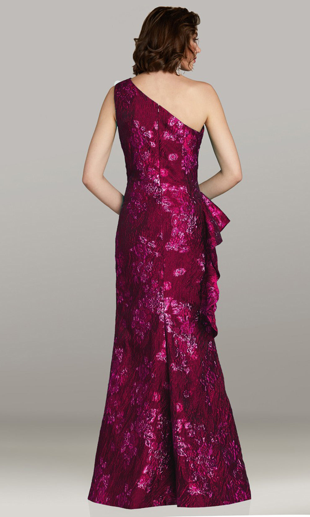 Feriani Couture 18443 - Sleeveless Textured Mermaid Dress Mother of the Bride Dresses in Fuchsia 
