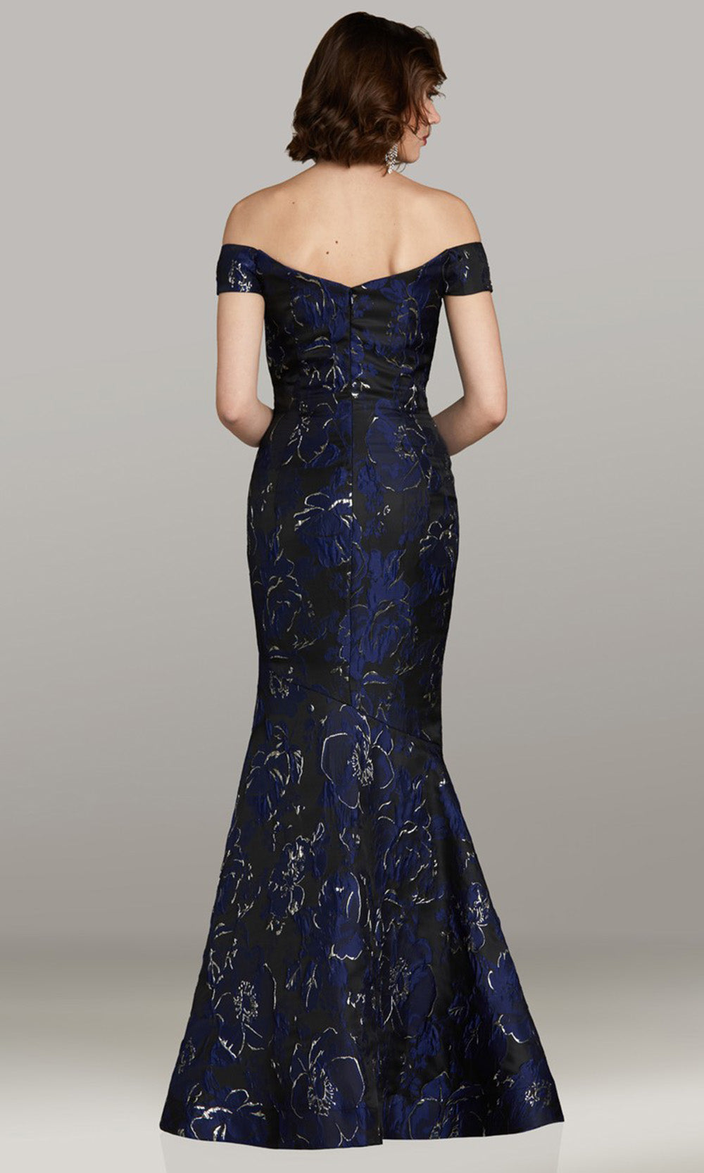 Feriani Couture 18465 - Sweetheart Mermaid Gown with Floral Detail Mother of the Bride Dresses in Navy 