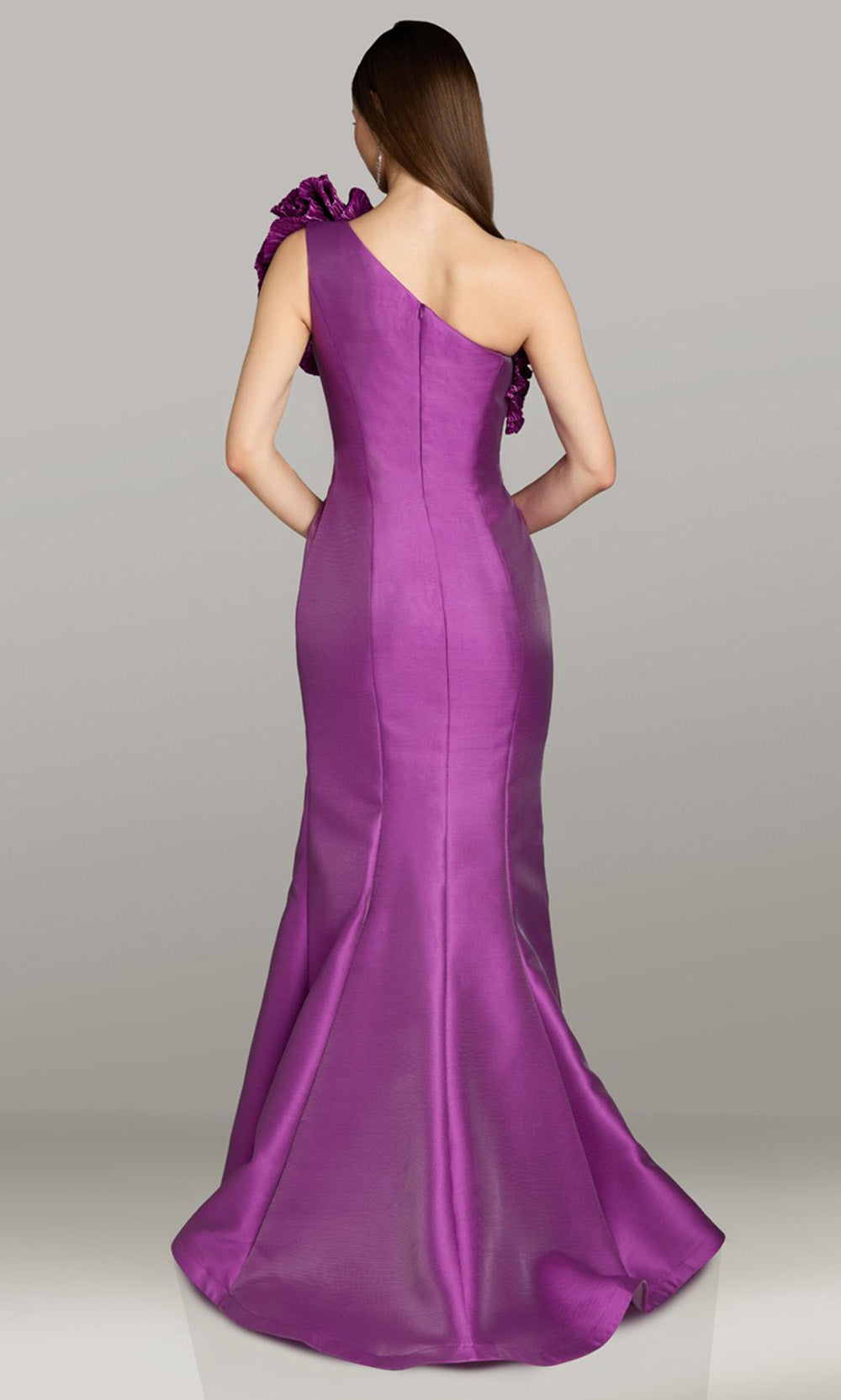 Feriani Couture 18554 - Sculpted Ruffle Mermaid Evening Dress Mother of the Bride Dresses in Magenta 
