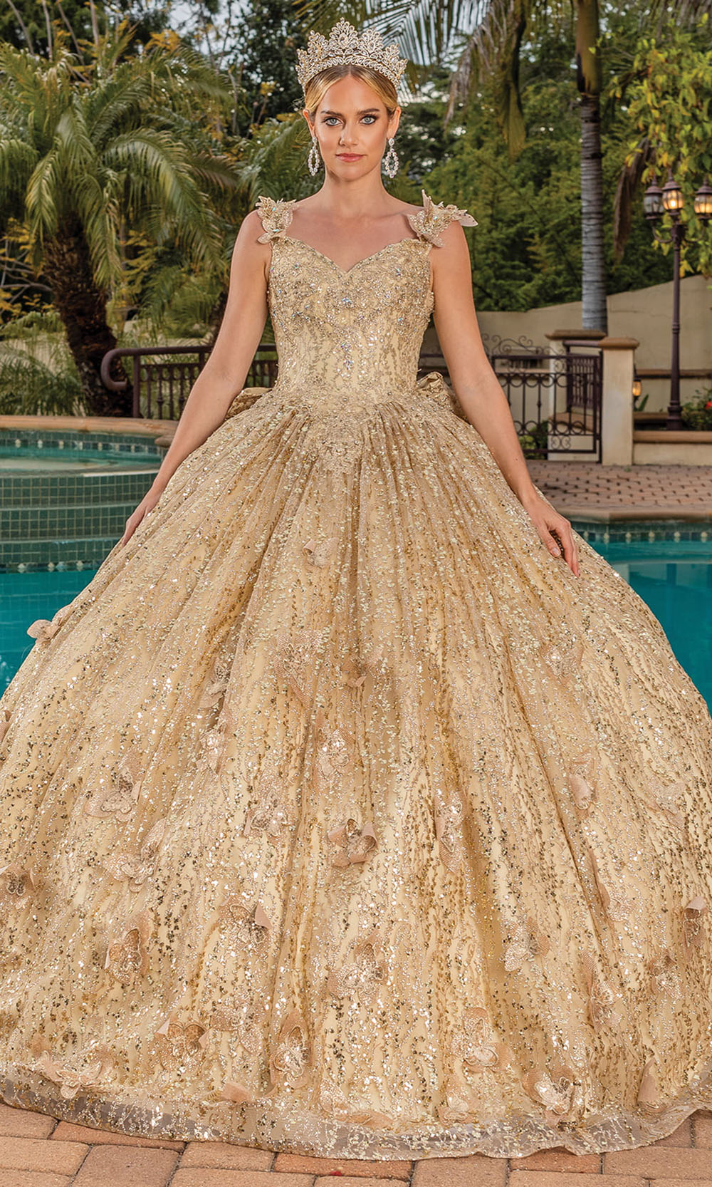 Dancing Queen 1877 - Bow Glitter Ballgown