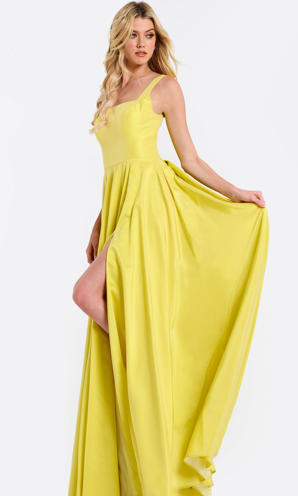 Jovani 47496 - Bow Back Wide Strap A-Line Gown
