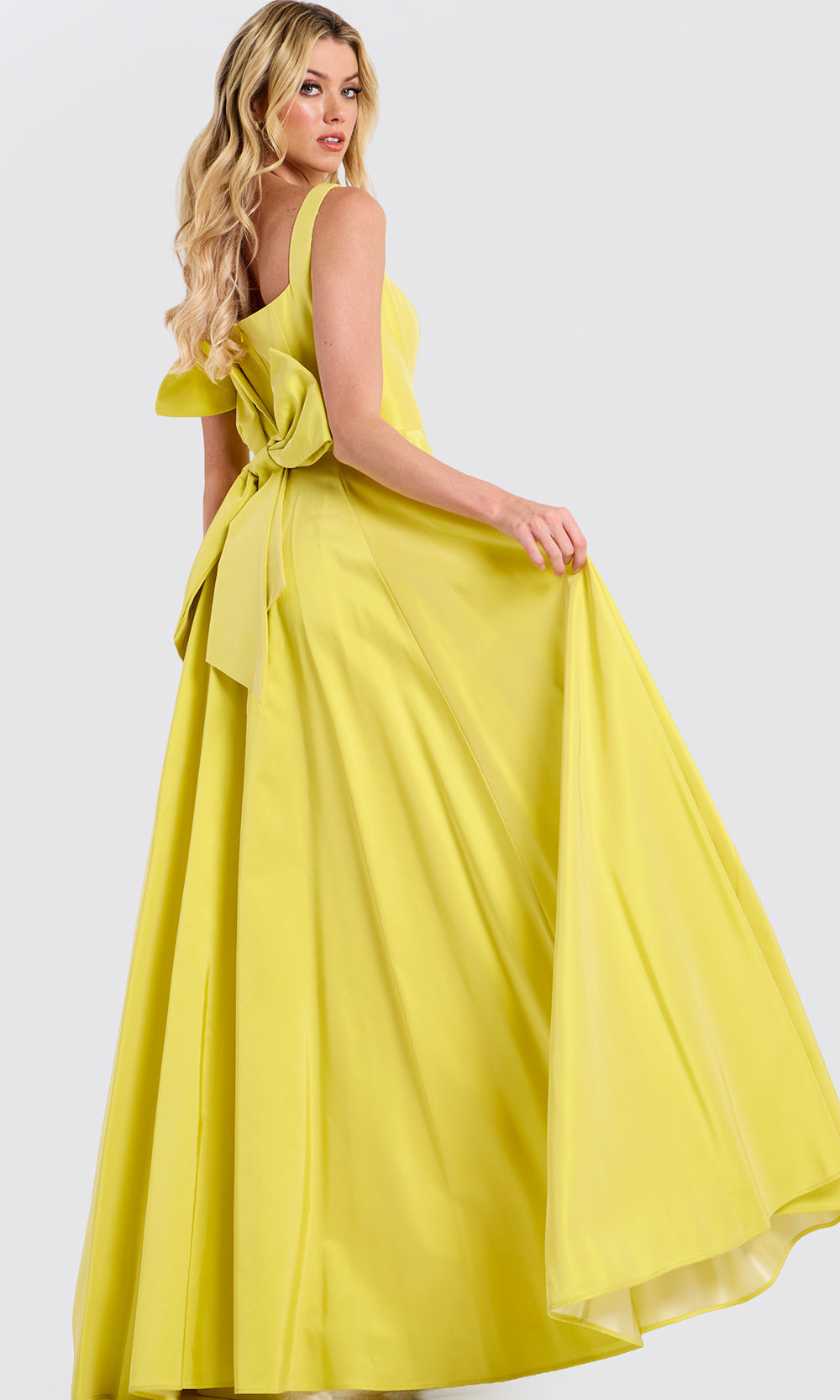 Jovani 47496 - Bow Back Wide Strap A-Line Gown
