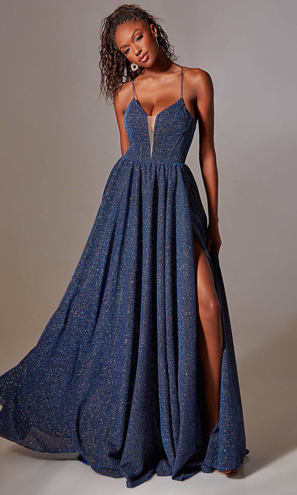Aerie Couture 201 - Formal Gown with Deep V Bodice & Sweep Skirt Prom Dresses