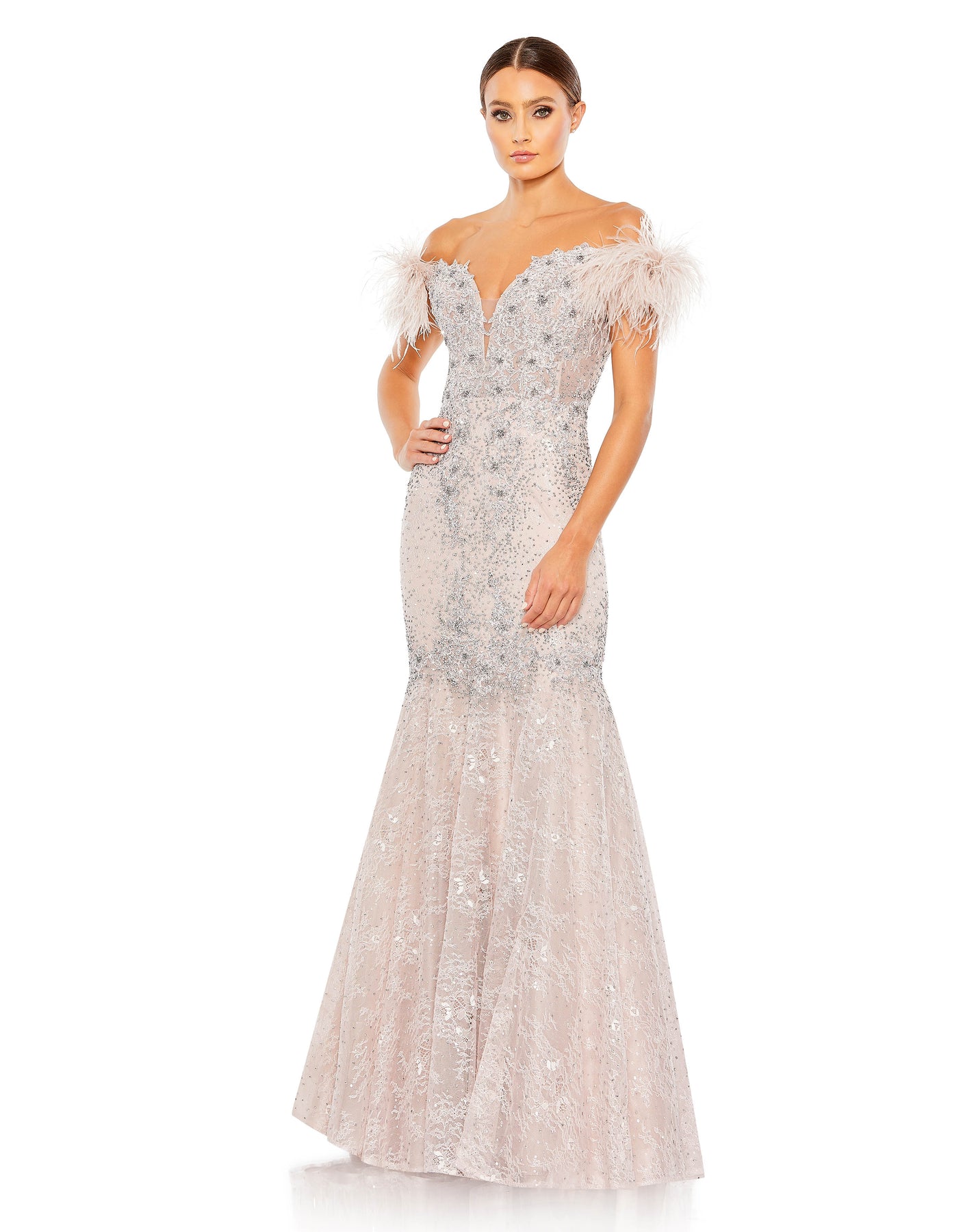 Mac Duggal 20246 - Off Shoulder Trumpet Prom Gown