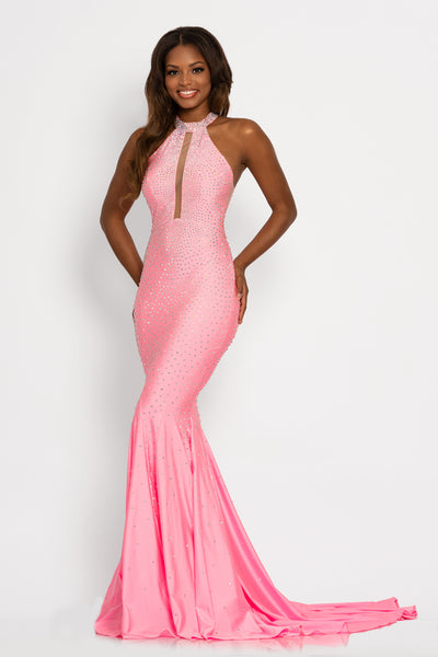 Johnathan Kayne - 2037 High Halter Beaded Mermaid Gown