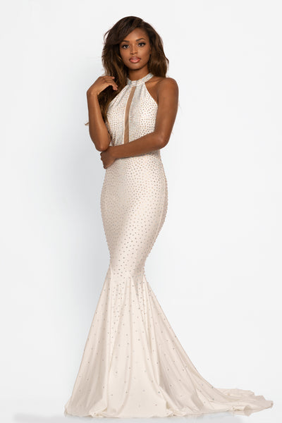 Johnathan Kayne - 2037 High Halter Beaded Mermaid Gown