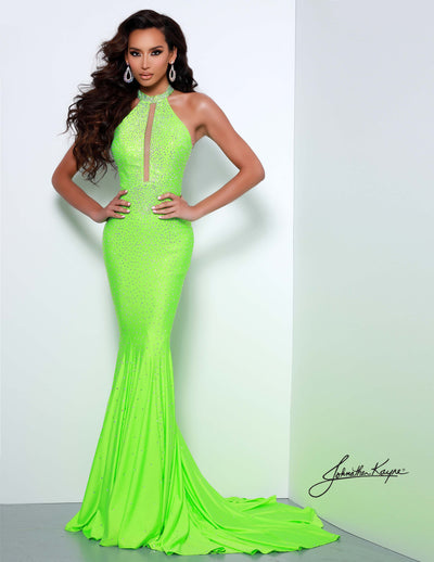 Johnathan Kayne - 2037 High Halter Beaded Mermaid Gown