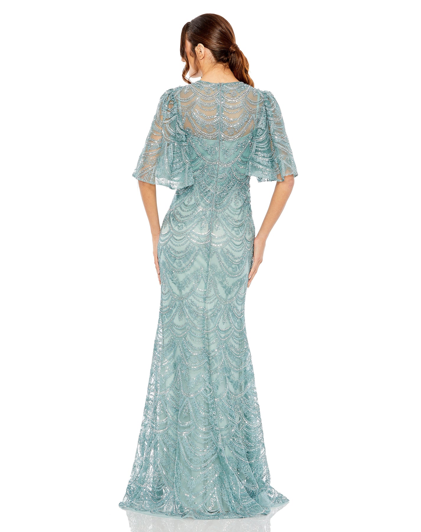 Mac Duggal 20481 - Illusion Jewel Neck Evening Gown