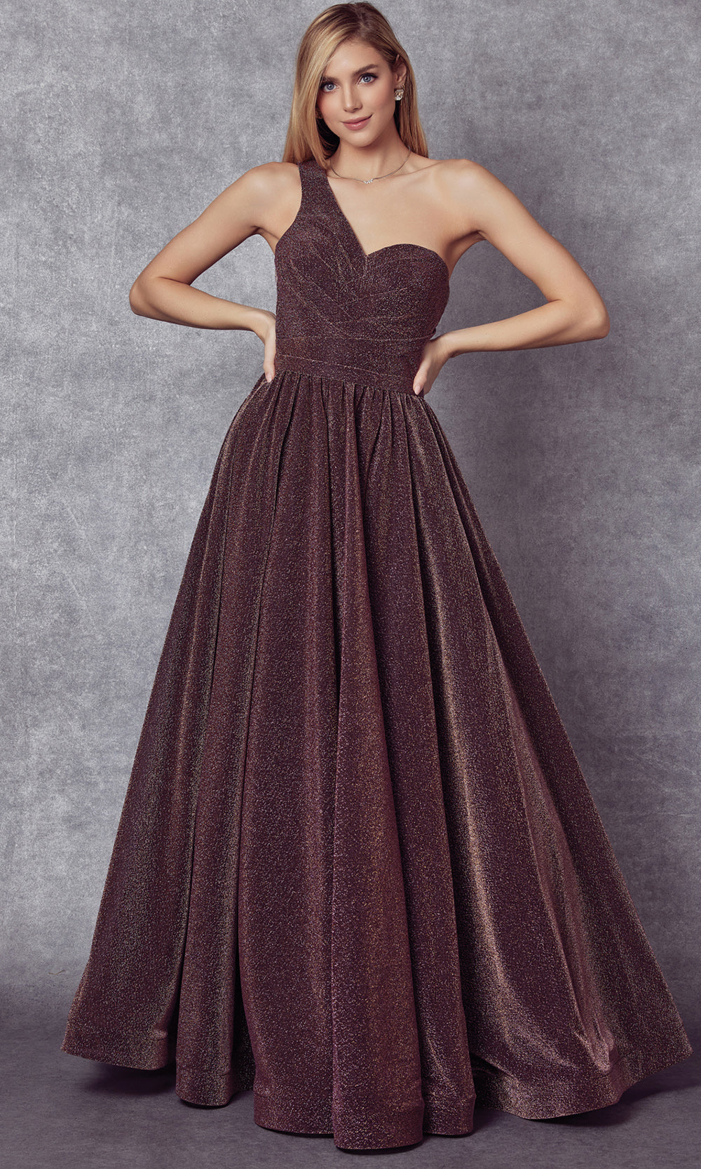 Juliet Dresses 205 - Long Sleeveless Asymmetric Gown Prom Dresses