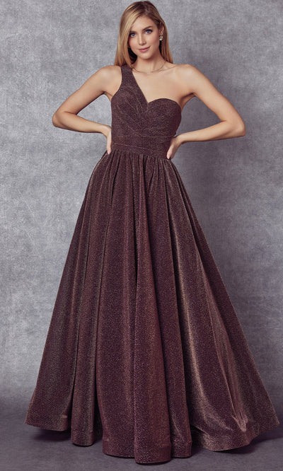 Juliet Dresses 205 - Long Sleeveless Asymmetric Gown Prom Dresses