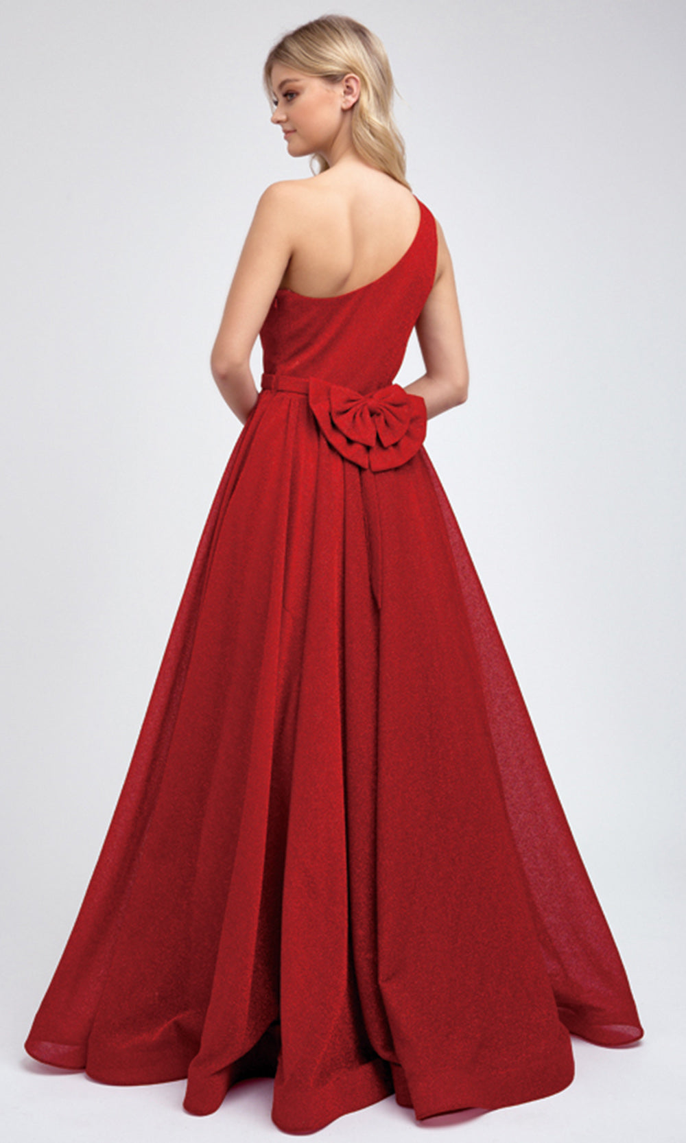 Juliet Dresses 205 - Long Sleeveless Asymmetric Gown Prom Dresses