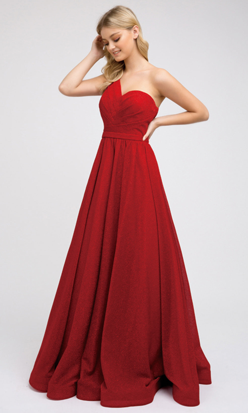 Juliet Dresses 205 - Long Sleeveless Asymmetric Gown Prom Dresses