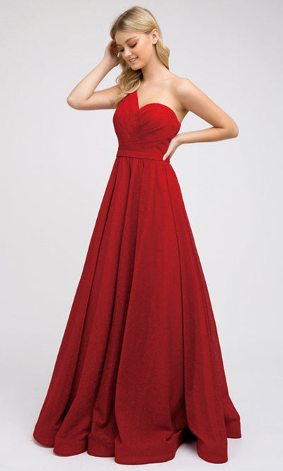 Juliet Dresses 205 - Long Sleeveless Asymmetric Gown Prom Dresses