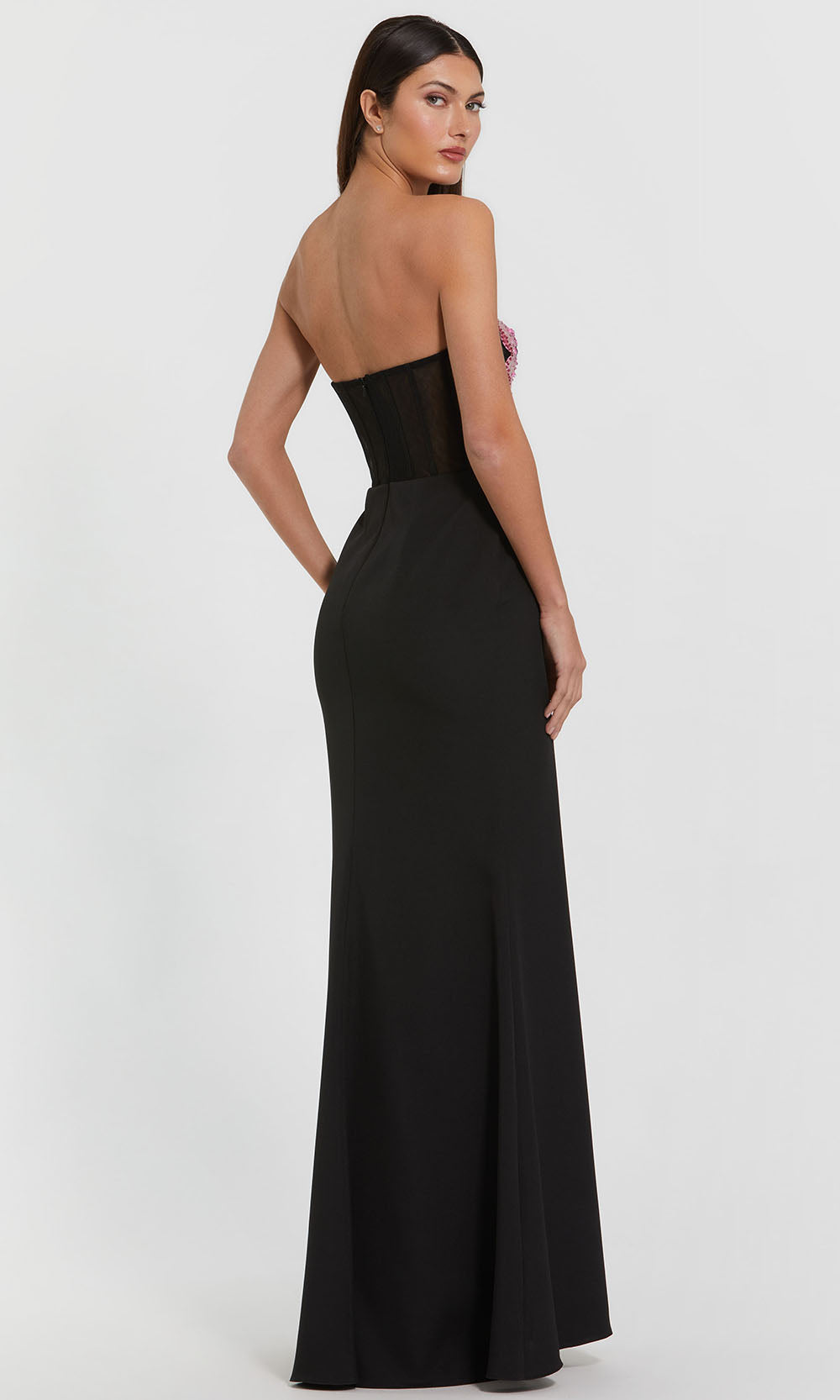 Ieena Duggal 20682 - Embroidered Sweetheart Long Gown with Slit Prom Dresses in Black  