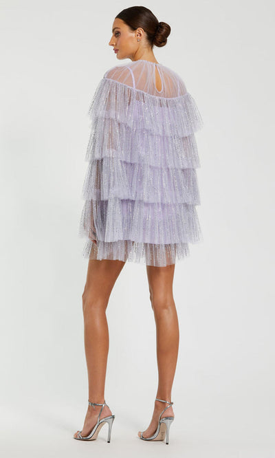 Mac Duggal 20749 - Beaded Capelet Tiered Dress Semi Formal