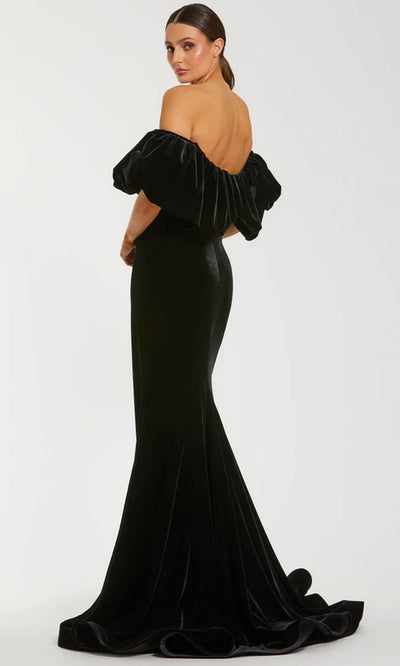 Mac Duggal 20766 - Elegant Velvet Puff Sleeve Dress Evening Dresses